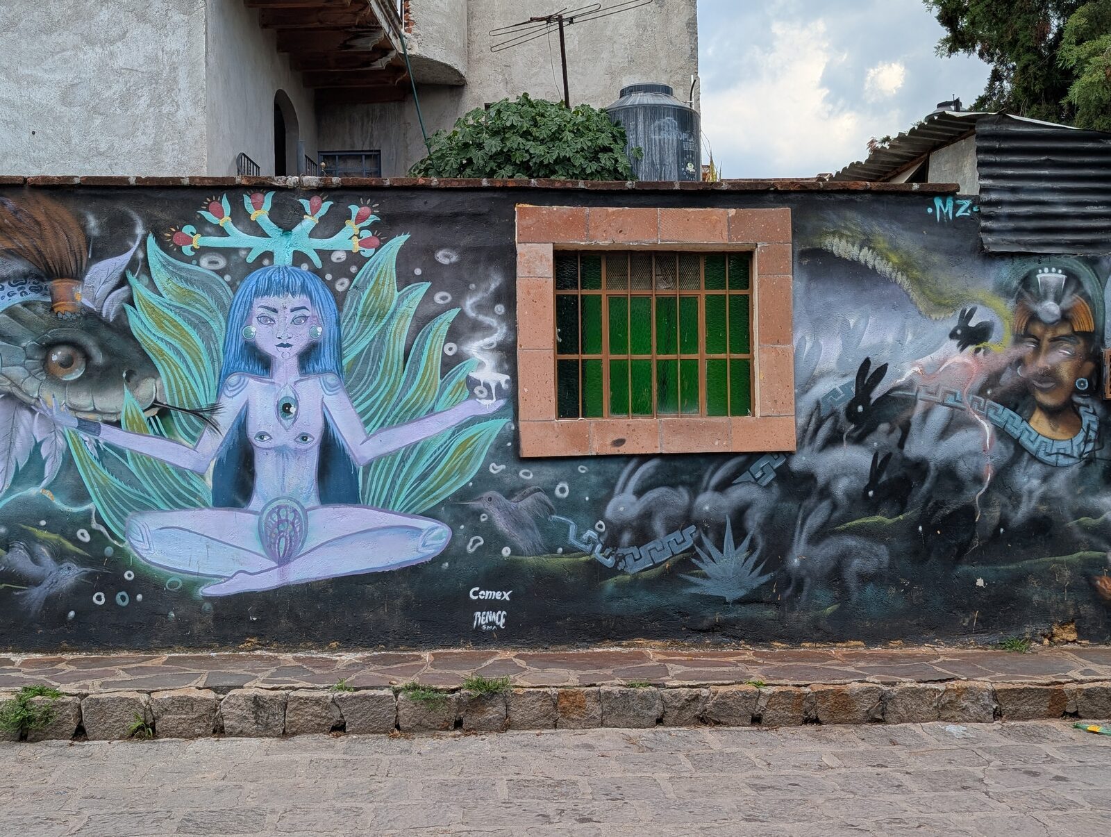 Mexica goddess and rabbits