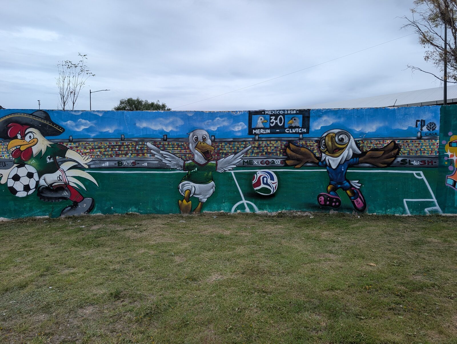World Cup mascots playing