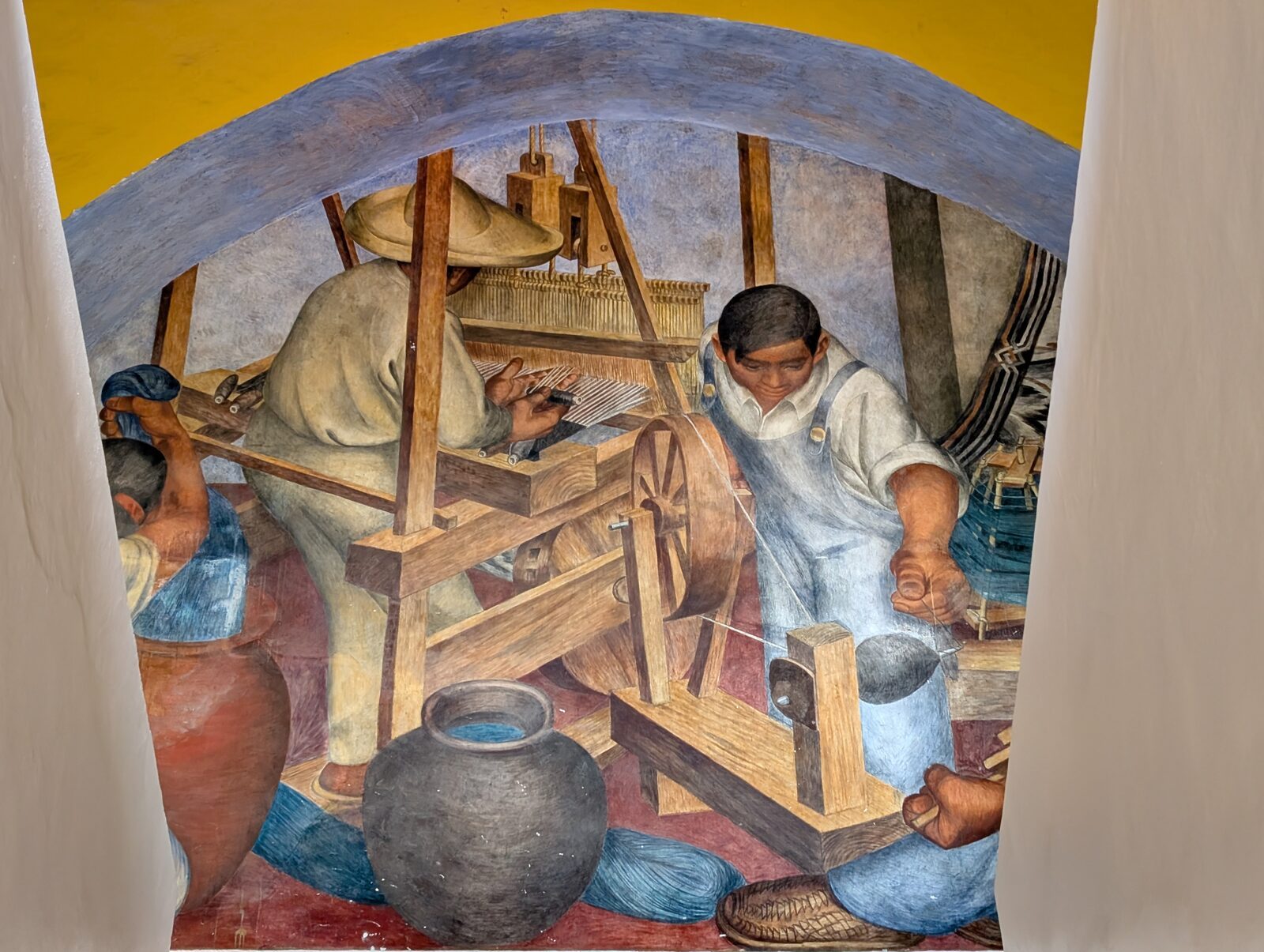 Weavers at the loom