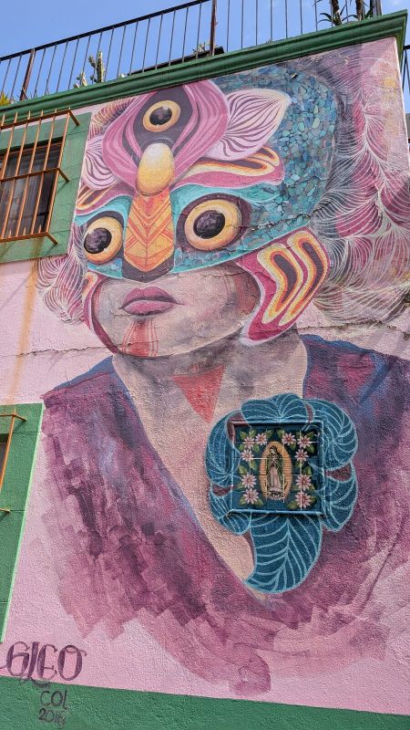 Bird-masked woman