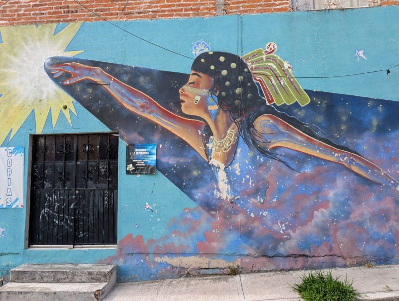 Flying Mexica woman