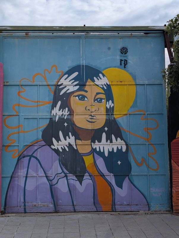 Woman with sun halo