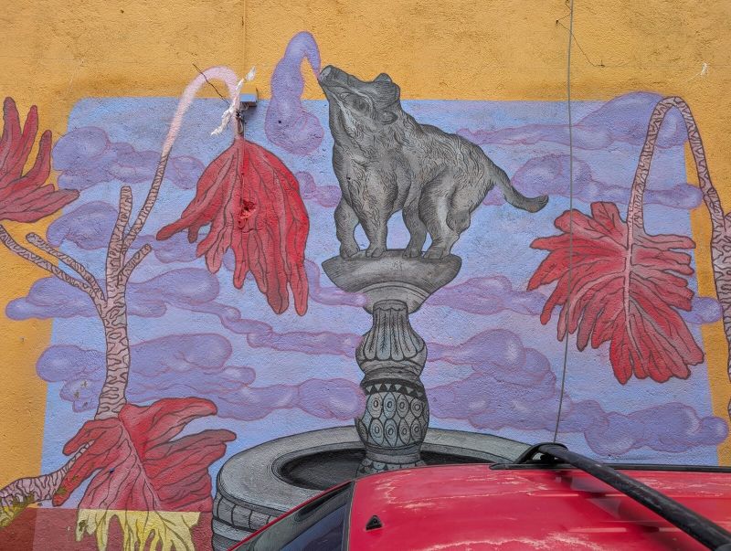Boar on a fountain