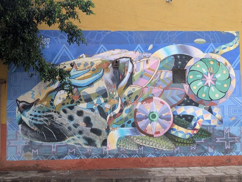 Patterned sleeping jaguar