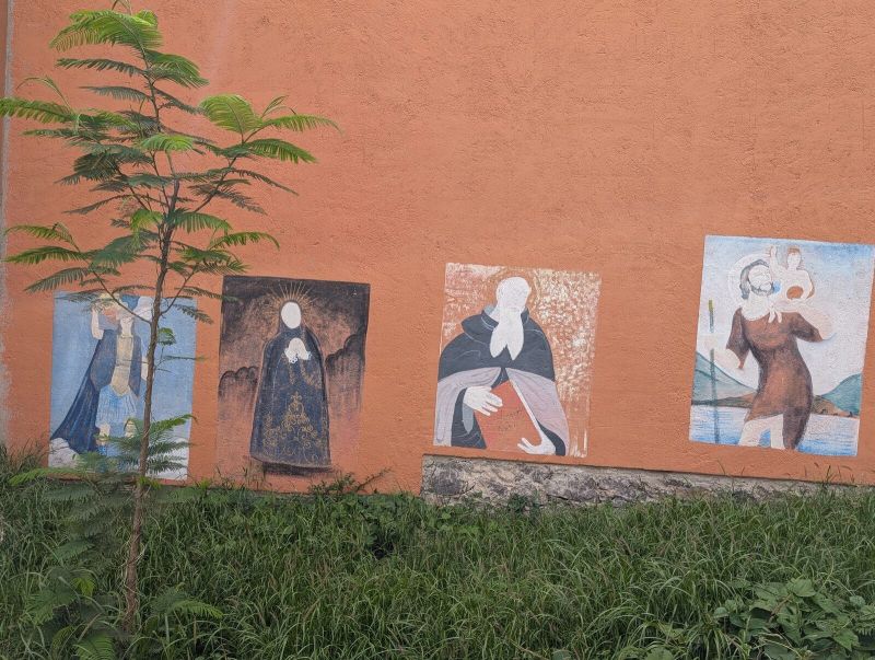 Four saint panels