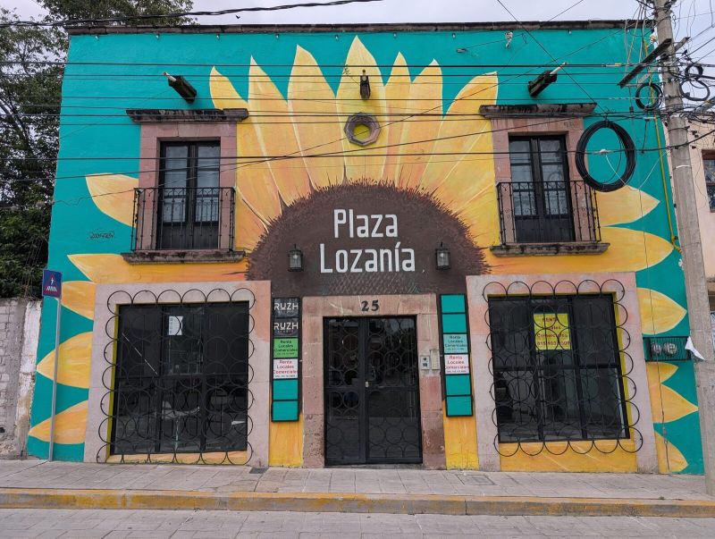 Giant sunflower facade