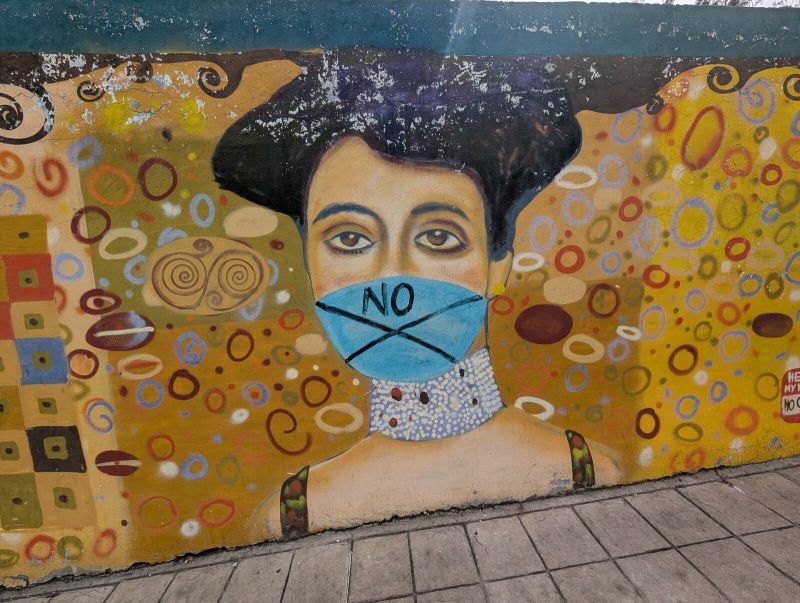 Klimt portrait in mask