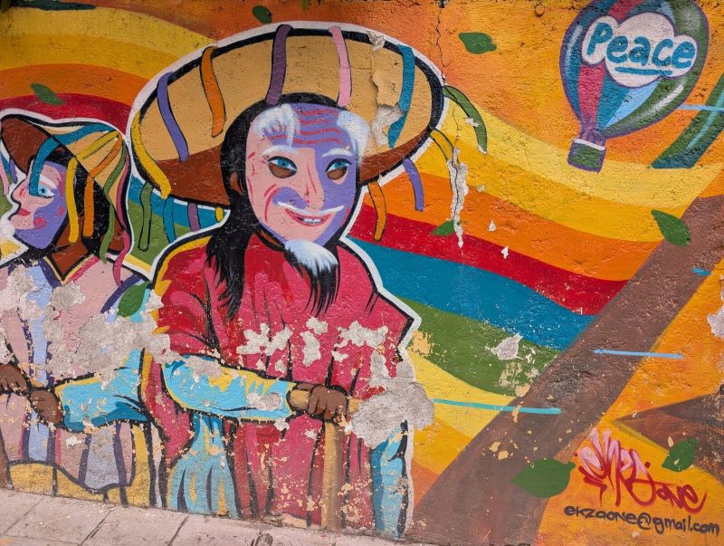 Masked viejito dancers