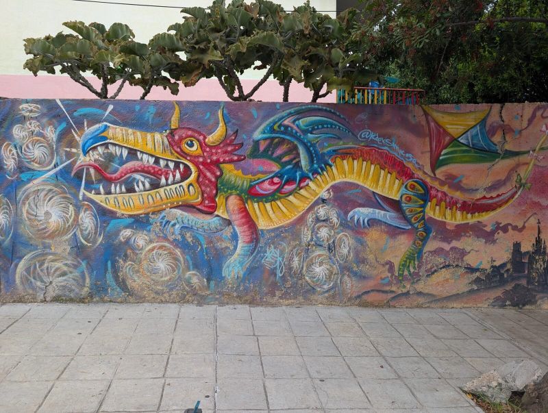 Horned winged dragon