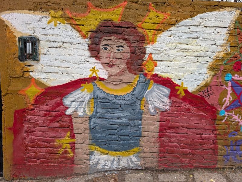 Winged angel with stars