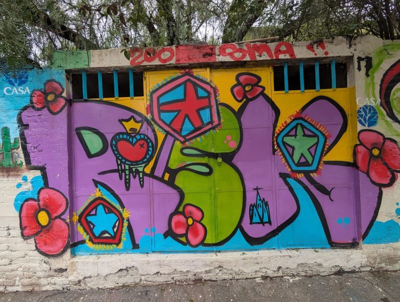Graffiti letters with heart