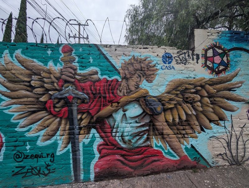 Winged warrior with sword