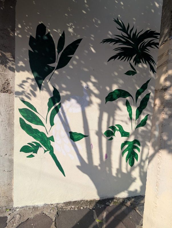 In-progress tropical foliage