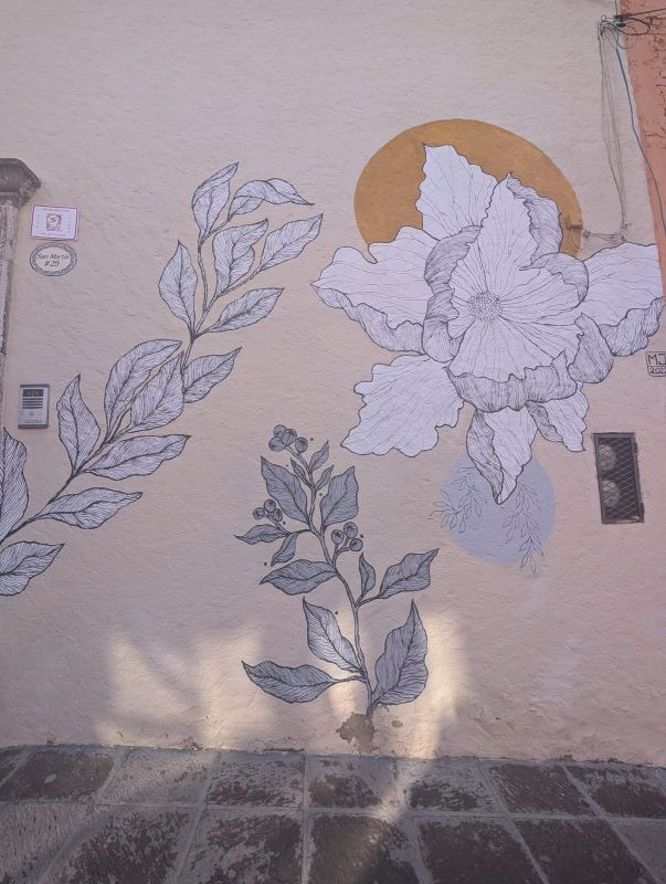 Line-art blossoms
