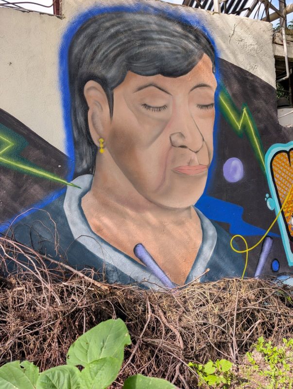 Woman with eyes closed