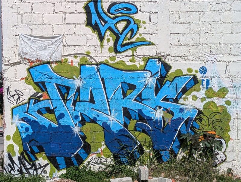Blue wildstyle piece