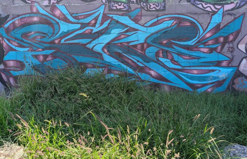 Blue wildstyle arrows