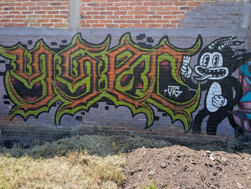 Blackletter and cartoon devil