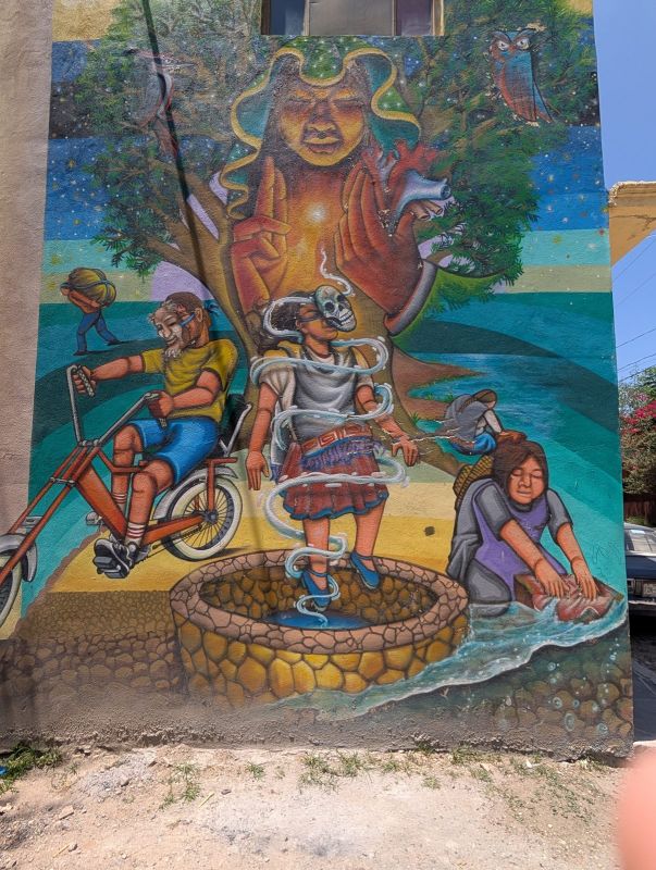 Goddess above a well