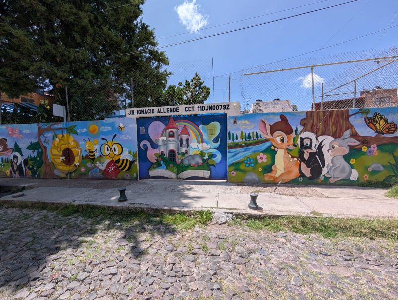 Kindergarten storybook wall