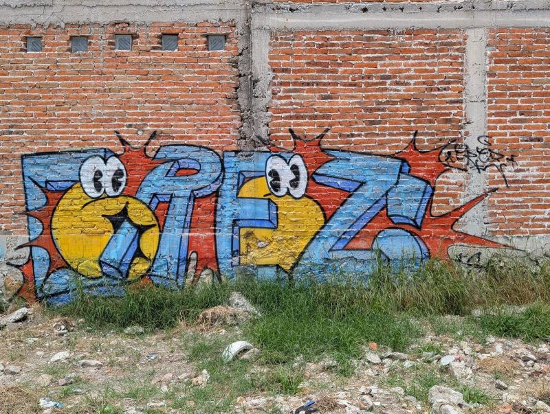 Bubble letters with eyes
