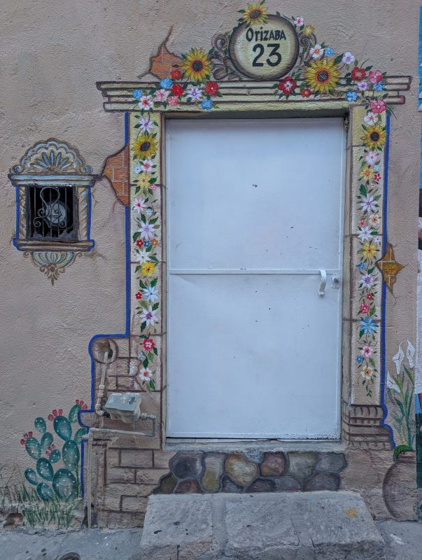 Flower-framed doorway