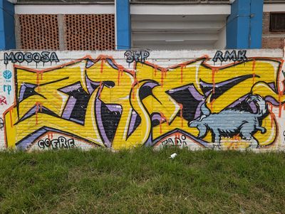 Grafiti wildstyle amarillo