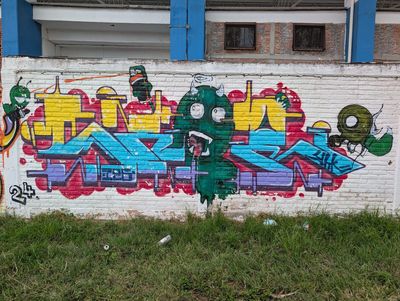 Monstruos en un grafiti wildstyle