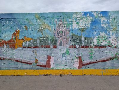 Vista de plaza desvanecida